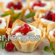 Baked Phyllo Cups with Cranberry Goat Cheese Delight