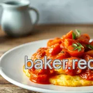 Comforting Baked Polenta with Juicy Burst Tomatoes: A Family Favorite