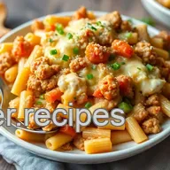 Baked Turkey Pasta with Cheesy Goodness