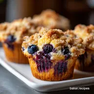 Blueberry Muffins: High Domed Bakery Style