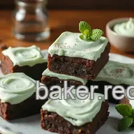 Baking Brownies with Mint Frosting Delight