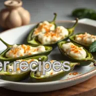 Baking Jalape&ntilde;os with Creamy Cheese Filling
