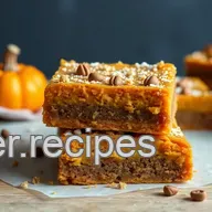 Baking Pumpkin Bars with Gingersnap Crust