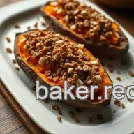 Baking Sweet Potatoes with Crispy Toppings
