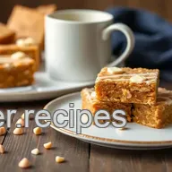 Decadent Biscoff Blondies with Swirls of White Chocolate: A Family Favorite