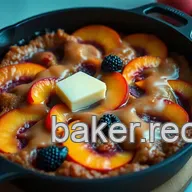 Blackberry Peach Skillet Cake: My Easy Brown Butter Glaze Recipe