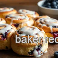 Deliciously Fluffy Bake Blueberry Sweet Rolls with Zesty Glaze: A Family Favorite