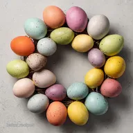 Easter Egg Wreath: Braided Holiday Bread for 1 Serving