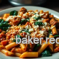 Comforting Recipes Using Italian Sausage: Cheesy Spinach Pasta Bake