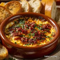Dips and Appetizers: Spanish Chorizo Fundido Easy Baked Cheese Dip