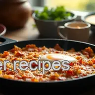 Cooked Hash Brown Breakfast Skillet