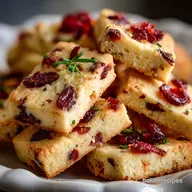 Cranberry Orange Shortbread Cookies with Glaze