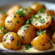 Christmas Potluck Dishes Creamy Garlic Herb Roasted Potatoes