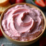 Heavenly Hues Creamy Pink Summer Berry Fruit Dip