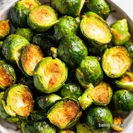 Crispy Air Fry Brussels Sprouts with Balsamic Glaze