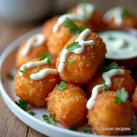Ultimate Crispy Buffalo Tater Tots with Blue Cheese Drizzle