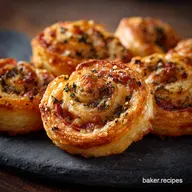 Pizza Bites: Flaky Puff Pastry Pinwheels Quick Easy Snack