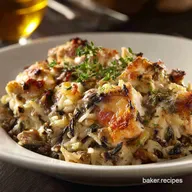 Neiman Marcus Chicken Casserole with Wild Rice Velvety Sauce