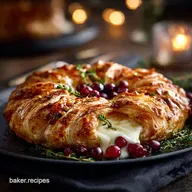 Christmas Day Snacks: Molten Brie Wreath Recipe (Easy Puff Pastry)