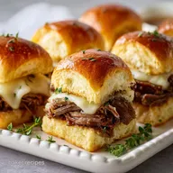 French Dip Sliders Ready in 30 Min | Crokpot Hawaiian Roll Recipe