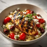 Greek Quinoa Chicken Salad for 4 Servings: Pan-Seared Chicken