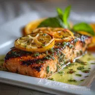 Grilled Salmon Recipe with Lemon and Herbs: Flaky Citrus Infused Flesh