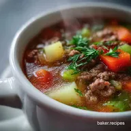 Ground Beef Vegetable Soup: One-Pot