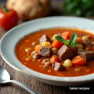 Hearty vegetable soup with ground beef recipe A Family Classic