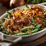 The Ultimate Homemade Green Bean Casserole with Crispy Shallots