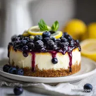 Lemon Blueberry Cheesecake Recipe for 12 Servings
