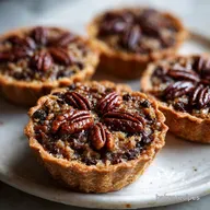 Mini Chocolate Pecan Pies Recipe: Flaky Crust Baked