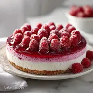 No Bake Raspberry Cheesecake Recipe for 12 Servings