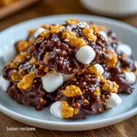 Bite-Sized No Bake Dark Chocolate Smores Clusters