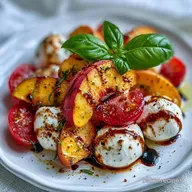 Peach and Caprese Salad in 10 Minutes