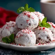 Peppermint Snowball Cookies Recipe - Over 30 Min