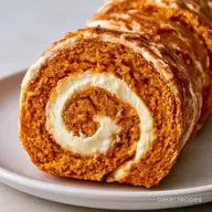 Pumpkin Cake Roll with Cream Cheese