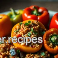 Rainbow Vegan Stuffed Peppers: A Fiesta in a Pepper!
