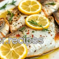 Roasted Bronzini with Fresh Herbs & Lemon