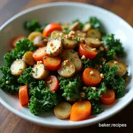 Roasted Root Veg Kale Winter Salad Easy MapleDijon