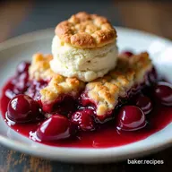 Best Fresh Cherry Cobbler Recipe with Buttery Biscuit Topping