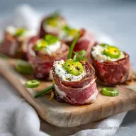 Salami Cream Cheese Rollups in 10 Minutes