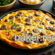 Easy Savory Frittata with Sausage & Cheddar Cheese: A Family Favorite!