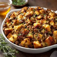 Savory Sausage Stuffing: Crispy Edges, Moist Interior Perfection
