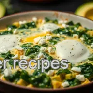My Easy Healthy Egg Breakfast Recipes: Savory Spinach & Feta Scramble