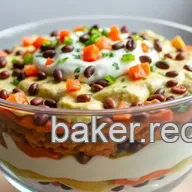 Seven Layer Dip in Trifle Dish: The Ultimate Party Appetizer!