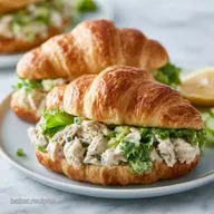 Creamy Shredded Chicken Salad Croissants