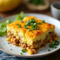 Easy Green Chili Egg Casserole with Corn Cheddar