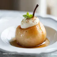 Poached Pears Recipe with Red Wine for 4 Servings