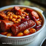 Slow Cooker Kielbasa and Barbecue Beans for 8 Servings