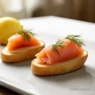 Smoked Salmon Appetizer Elegant Crostini with Dill Lemon